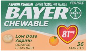 bayer children’s chewable, children’s aspirin pain reliever, orange, 36 ct
