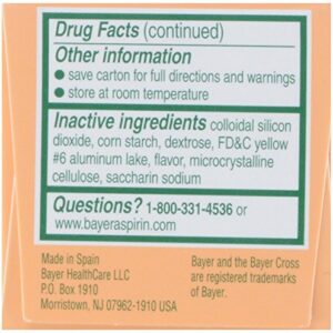 Bayer Children's Chewable, Children's Aspirin Pain Reliever, Orange, 36 ct