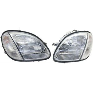 south mud bay halogen headlight set compatible with kompressor convertible base left & right w/bulbs pair 14905939