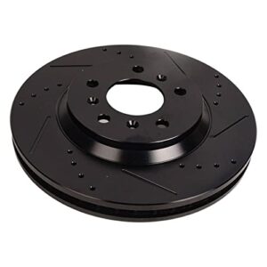 South Mud Bay Black Drill Slot Brake Rotors + Ceramic Pads Front & Rear Fits A0141A0260