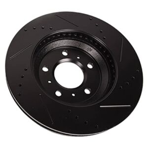 South Mud Bay Black Drill Slot Brake Rotors + Ceramic Pads Front & Rear Fits A0141A0260