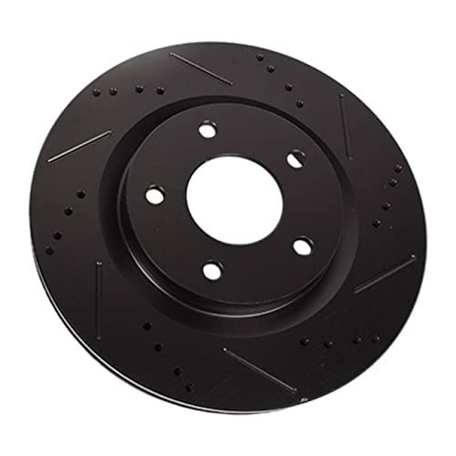 South Mud Bay Black Drill Slot Brake Rotors + Ceramic Pads Fits A0141A0247