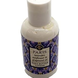 Greenwich Bay Trading Company Destination Collection Bundle: Paris - 2oz Mini Wrapped Soap Block + 2oz Mini Shea Butter Lotion