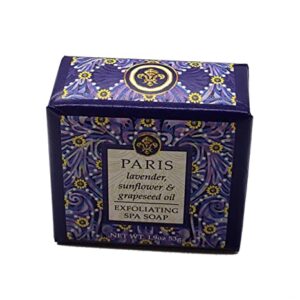 Greenwich Bay Trading Company Destination Collection Bundle: Paris - 2oz Mini Wrapped Soap Block + 2oz Mini Shea Butter Lotion