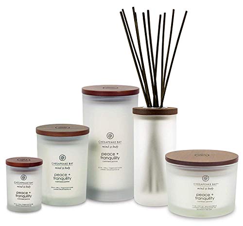 Chesapeake Bay Candle PT31902-2 Scented Candles, Peace + Tranquility (Cashmere Jasmine), Medium (2-Pack)