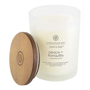 Chesapeake Bay Candle PT31902-2 Scented Candles, Peace + Tranquility (Cashmere Jasmine), Medium (2-Pack)