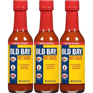 old bay limited edition hot sauce, three (3) pack
