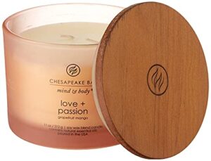 chesapeake bay candle pt40255 scented candle, love + passion (grapefruit mango), coffee table , orange