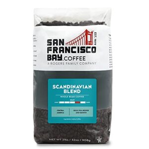 san francisco bay whole bean coffee – scandinavian blend (2lb bag), medium dark roast