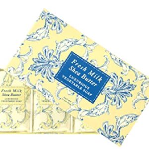 Greenwich Bay Trading Co. Luxurious Vegetable Soap, 12.9 Ounce, Fresh Milk, 3 Pack