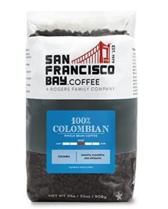 san francisco bay whole bean coffee – 100% colombian (2lb bag), medium roast