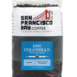 San Francisco Bay Whole Bean Coffee - 100% Colombian (2lb Bag), Medium Roast