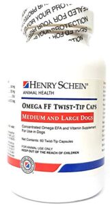 omega ff twist-tip caps for medium & large dogs, 60 capsules by butler shein