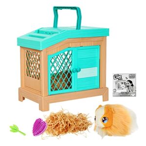 little live pets – mama surprise | soft, interactive guinea pig and her hutch, and her 3 babies. 20+ sounds & reactions. for kids ages 4+, multicolor, 7.8 x 11.93 x 11.38 inches