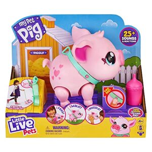 Little Live Pets - My Pet Pig: Piggly | Soft and Jiggly Interactive Toy Pig That Walks, Dances and Nuzzles. 20+ Sounds & Reactions. Batteries Included. for Kids Ages 4+