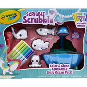 Crayola Scribble Scrubbie Pets Blue Lagoon Playset, Pet Toys For Girls & Boys, Gifts For Kids Ages 3+