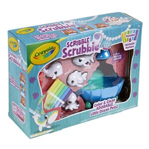 Crayola Scribble Scrubbie Pets Blue Lagoon Playset, Pet Toys For Girls & Boys, Gifts For Kids Ages 3+