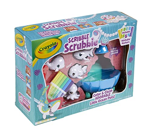 Crayola Scribble Scrubbie Pets Blue Lagoon Playset, Pet Toys For Girls & Boys, Gifts For Kids Ages 3+