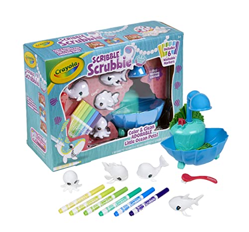 Crayola Scribble Scrubbie Pets Blue Lagoon Playset, Pet Toys For Girls & Boys, Gifts For Kids Ages 3+