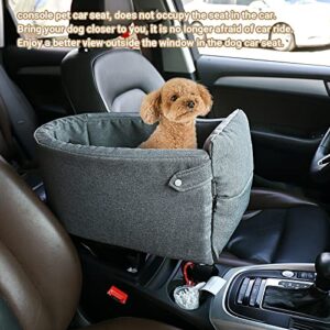 Cathpetic Dog Car Seat Pet Supplies - Travel Bags for Dogs Cats Portable Console Dog Car Seat Washable Dog Cat Booster Seat on Car Armrest Included Safety Tethers Perfect Car Seat for Dogs Cats