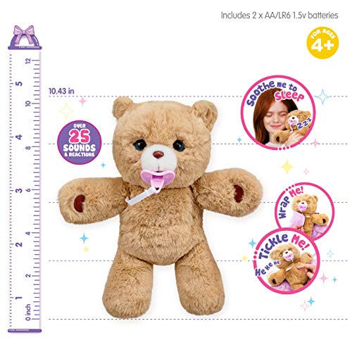 Little Live Pets Cozy Dozy Cubbles The Bear - Over 25 Sounds and Reactions | Bedtime Buddies, Blanket and Pacifier Included | Stuffed Animal, Best Nap Time, Interactive Teddy Bear, 14.9 Ounces