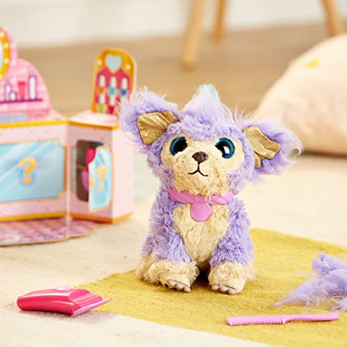 Little Live Pets | Scruff-a-Luvs Cutie Cuts! Shave, Reveal and Style, Plush Rescue Pet - Purple Puppy