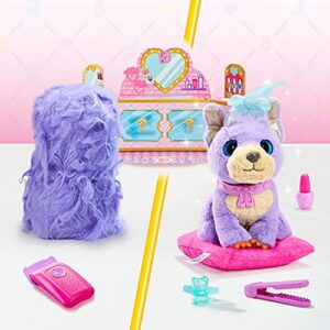 Little Live Pets | Scruff-a-Luvs Cutie Cuts! Shave, Reveal and Style, Plush Rescue Pet - Purple Puppy