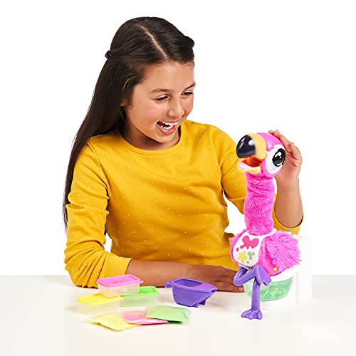 Little Live Pets Gotta Go Flamingo Value Pack: Sherbet | Interactive Plush Toy That Eats, Sings, Dances, Poops and Talks. Bonus Food, Containers and Bib. Batteries Included. for Kids Ages 4+.