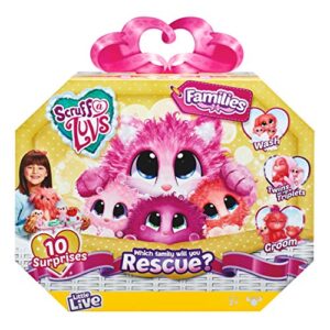 little live pets scruff-a-luvs family | wash, dry and brush to rescue and reveal 10 surprises