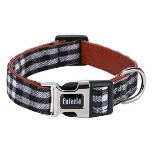 Faleela Soft &Comfy Bowtie Dog Collar,Detachable and Adjustable Bow Tie Collar,for Small Medium Large Pet (Small (Pack of 1), Black and Whit)