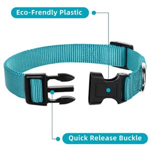 9 Pieces Adjustable Dog Collar for Medium Dogs, Soft Nylon Dog Collar with Quick Release Buckle PET Collar Bulk for Dogs Walking Running Training, Medium