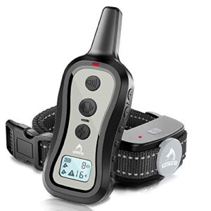 patpet dog training collar dog shock collar with remote – 3 training modes, beep, vibration and shock, up to 1000 ft remote range, rainproof for small medium large dogs