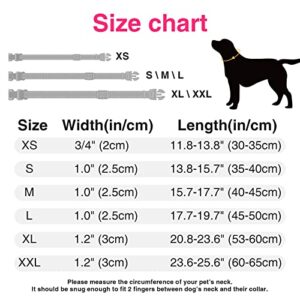 MASBRILL Reflective Dog Collar, Adjustable Nylon Pet Collars for Puppy Small Medium Large and Extra Large Dogs, with One Pet Training Clicker for Dogs Cats Behavioral Training