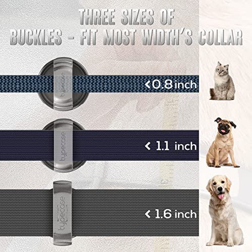 Waterproof Airtag Dog Collar Holder - (2pack) Ultra-Durable Plastic Pet Collar Case for Apple Airtags, Anti-Lost Air Tag Case for Dogs Cats Collar,Fits Most Collars-Transparent Black/White