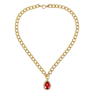 tiesome rhinestones pendant pet collars, adjustable metal drop cat dog collar necklace crystal diamond elastic collar with pendant for pet (red)