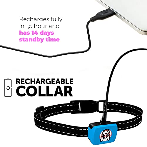 Small Dog Bark Collar Rechargeable – Smallest Bark Collar for Small Dogs 5-15lbs - Most Humane Stop Barking Collar - Dog Training No Shock Anti Bark Collar - Safe Pet Bark Control Device