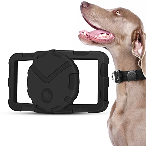 FOSSA Airtag Dog Collar Holder, Large Dog Airtag Holder, Waterproof Dog Collar Airtag Holder, Cat Air Tag Tracker Case (2-Pack)