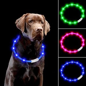 2023 the newest light up dog collar, 1pc led dog collar lights for night time, dog lights for night walking