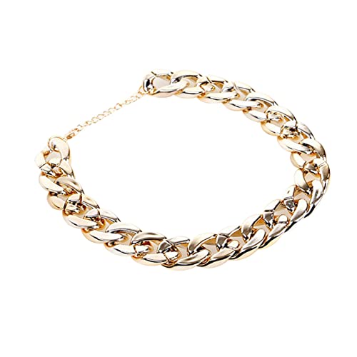 Dog Collar Chain Wide Gold Collares De Perros Pet Hip Hop Leads Chains Kit Dog Collars Necklace Collar Leash Dog Chain Necklace Luminous