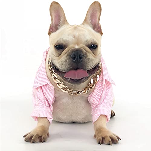 Dog Collar Chain Wide Gold Collares De Perros Pet Hip Hop Leads Chains Kit Dog Collars Necklace Collar Leash Dog Chain Necklace Luminous