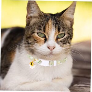 Balacoo 2pcs Pet Flower Collar Puppy Collars Girl Necklace Cat Bell Collar Adjustable Dog Collars Dog Necklace Collar Dog Grooming Accessories Kitten Collar Kitten Collars Fancy Cat Collar