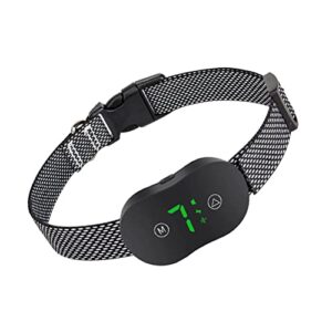 dog bark collar, dog anti barking control devices collar, rechargeable no bark collars with 7 adjustable sensitivity and intensity beep vibration training bark collar for small medium large dogs