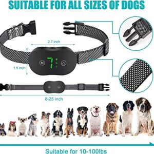 Dog Bark Collar, Dog Anti Barking Control Devices Collar, Rechargeable No Bark Collars with 7 Adjustable Sensitivity and Intensity Beep Vibration Training Bark Collar for Small Medium Large Dogs