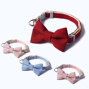 malageb birthdays special holidays dog collar , adjustable collars bow/flower large、medium、 small dogs for boys and girls，cat、 corgi 、teddy。 4 pack collar