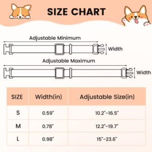 5PCS Girl Dog Collar and Leash Sets,BOZILY Cute Dog Collars Set for Female Dogs,Adjustable Puppy Collars,Safety Metal Buckle (S)