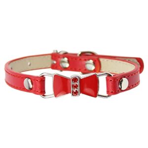 personalized dog collars with bling rhinestone pet custom padded pu leather dog collar for small dogs