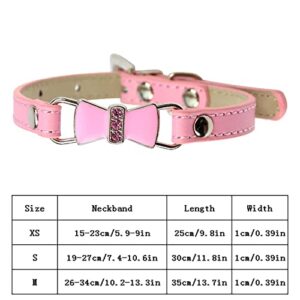 Personalized Dog Collars with Bling Rhinestone Pet Custom Padded PU Leather Dog Collar for Small Dogs