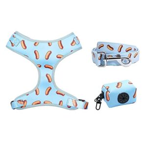 YourSchoiceVi Dog Harness Set, Dog Collar & Leash Bandana, No Pull Harness Vest, Boy Dog Collar Bowtie, Puppy Collar Harness Leash Set (Small(cm), Bow Collar and Leash)