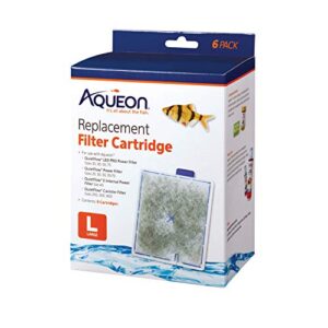 aqueon replacement filter cartridges large (6 pack), ensure even distribution of activated carbon, 25% more activated carbon, easy installation