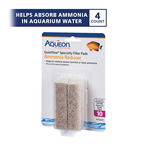 Aqueon QuietFlow LED PRO Ammonia Reducer 4 Count Filter Pads for Model 10